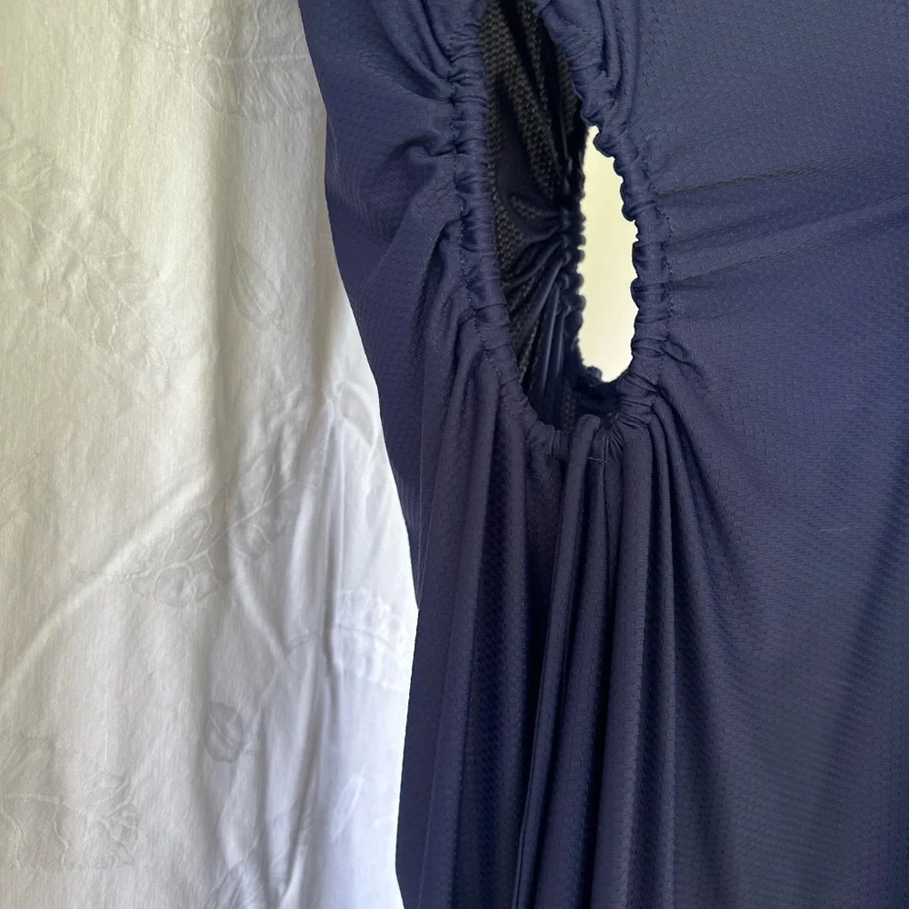 NWT - WAYF Jersey Cutout Knit Dress - Size Medium - Navy - Picture 11 of 13